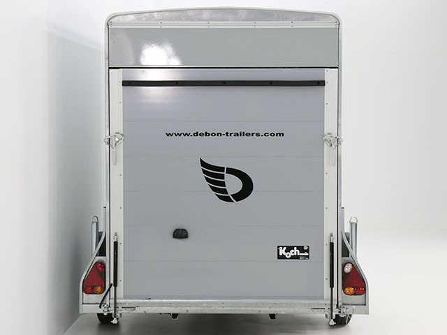 Debon Kofferanhänger Cargo 148x295cm H:190cm 1,3t|Alu, Polybug|Tür|grau-Neu – Bild 5