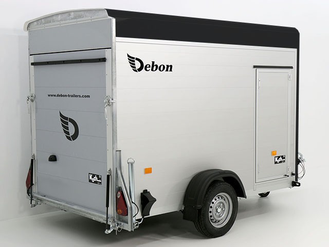 Debon Kofferanhänger Cargo 148x295cm H:190cm 1,3t|Alu|Polybug|Tür|schwarz-Neu – Bild 10