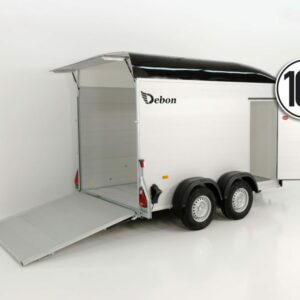 Debon Kofferanhänger Cargo 163x300cm H:200cm 2,6t|Alu|Polybug|Tür|schwarz-Neu