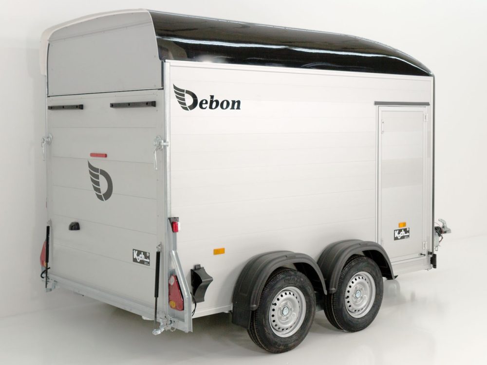 Debon Kofferanhänger Cargo 163x300cm H:200cm 2,0t|Alu|Polybug|Tür|schwarz-Neu – Bild 4