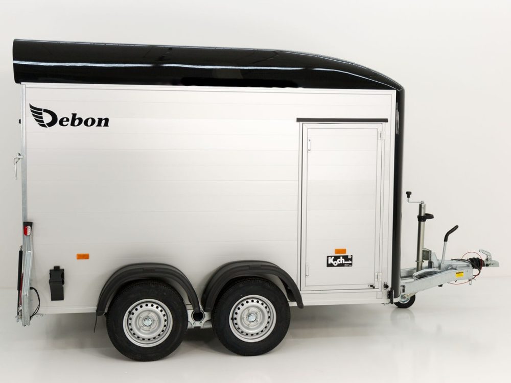 Debon Kofferanhänger Cargo 163x300cm H:200cm 2,0t|Alu|Polybug|Tür|schwarz-Neu – Bild 7