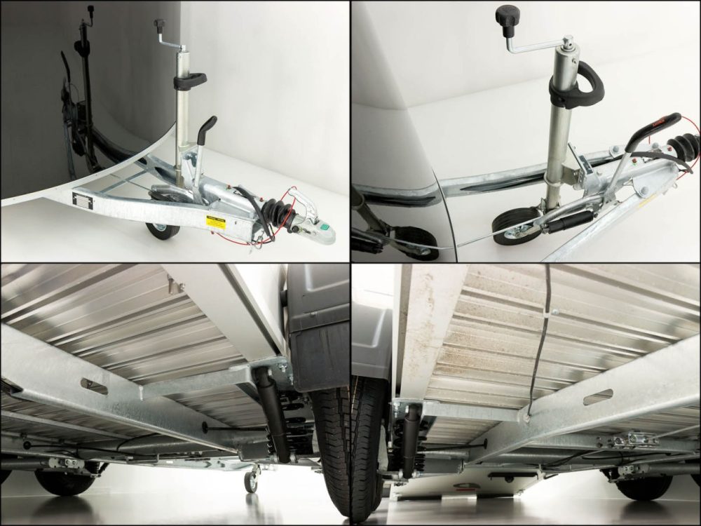 Debon Kofferanhänger Cargo 163x300cm H:200cm 2,0t|Alu|Polybug|Tür|schwarz-Neu – Bild 16