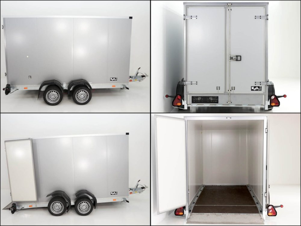 Vezeko Koffer-Absenkanhänger 157x344cm Höhe:190cm 2,7t|silber-Neu – Bild 9