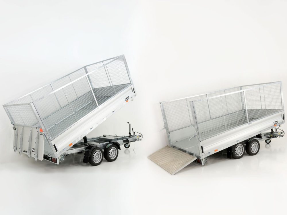 Vezeko Multidreiseitenkipper VMDK35.3|185x350cm 3,5t|Ladefläche kippbar|Gitteraufsatz-Neu