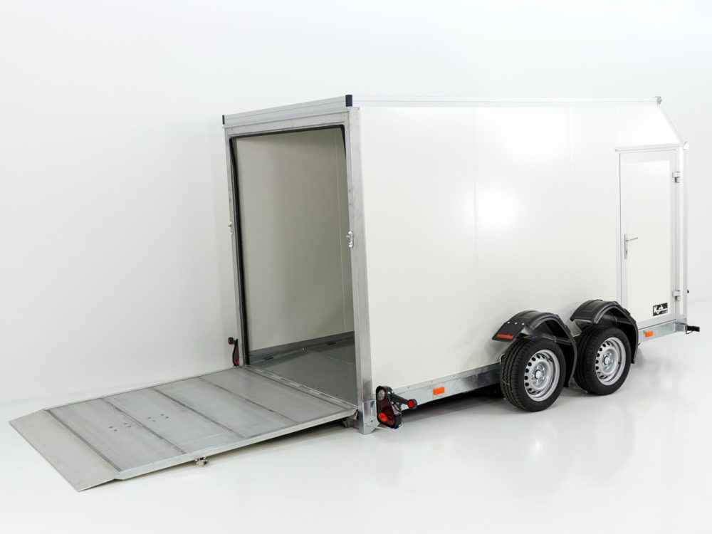 Vezeko Koffer-Absenkanhänger 157x344cm Höhe:190cm 2,7t|elekt. absenkbar-Neu