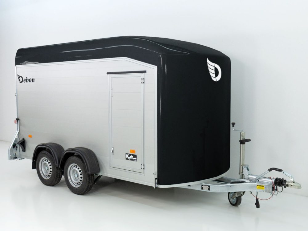 Debon Kofferanhänger Cargo C700 179×378 H201 2,6t|Alu|Polybug|Tür|schwarz-Neu