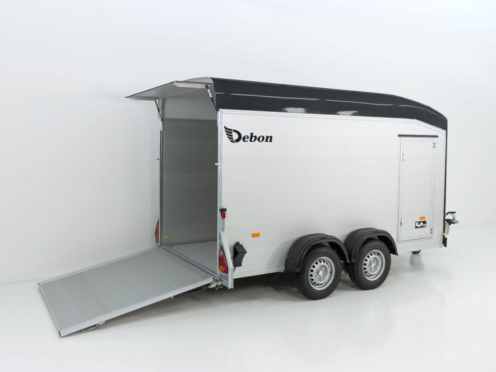 Debon Kofferanhänger Cargo C700 179×378 H201 2,6t|Alu|Polybug|Tür|schwarz-Neu – Bild 2