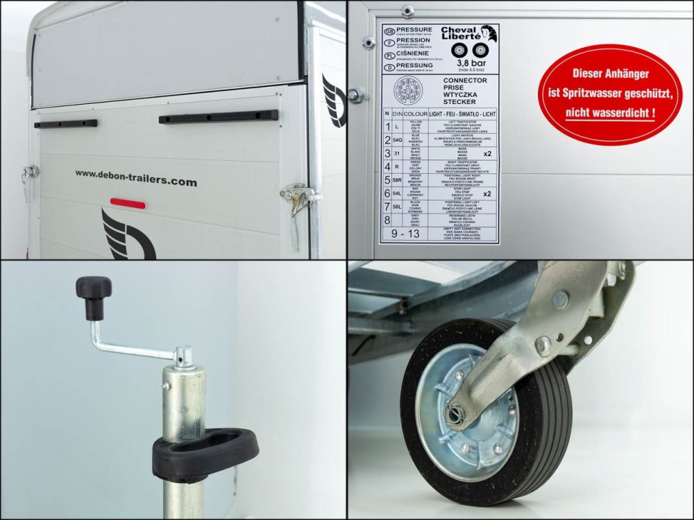 Debon Kofferanhänger Cargo C700 179×378 H201 2,6t|Alu|Polybug|Tür|schwarz-Neu – Bild 12