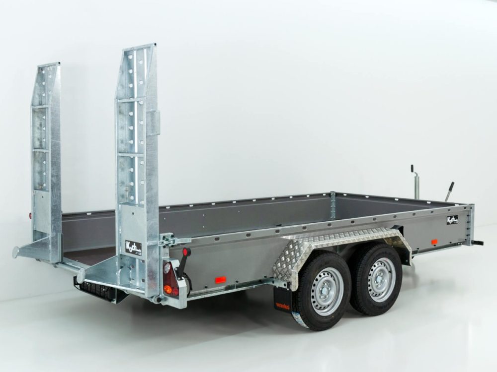 Vezeko Baumaschinenanhänger BA 190x390cm 3,5t|grau|Schwenk-Rampen|SB-Neu – Bild 3