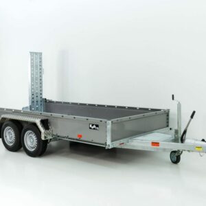 Vezeko Baumaschinenanhänger BA 190x390cm 3,5t|grau|Schwenk-Rampen|SB-Neu