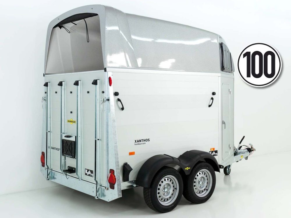 Humbaur Pferdeanhänger XANTHOS 2400|silber|Sattelkammer-Neu