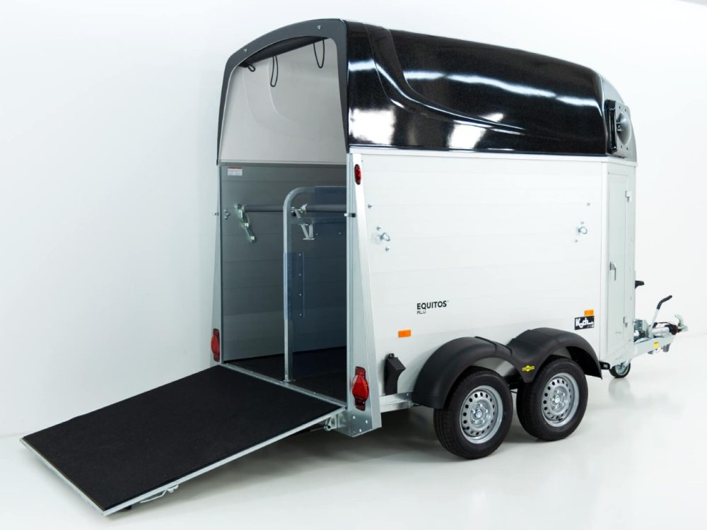 Humbaur Pferdeanhänger Equitos 2000|Alu|schwarz|Sattelkammer|Aluboden-Neu – Bild 4