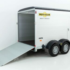 Humbaur Kofferanhänger HKPA 177×328 H180 2,6t|Alu|Polybug|Seitentür|anthrazit-Neu
