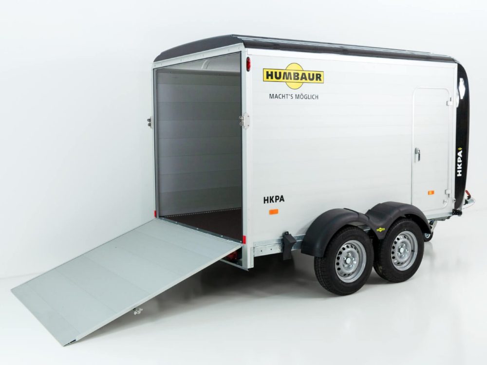 Humbaur Kofferanhänger HKPA 177×328 H180 2,6t|Alu|Polybug|Seitentür|anthrazit-Neu