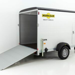 Humbaur Kofferanhänger HKPA 177×328 H180 1,5t|Alu|Polybug|Seitentür|12 Zoll-Neu
