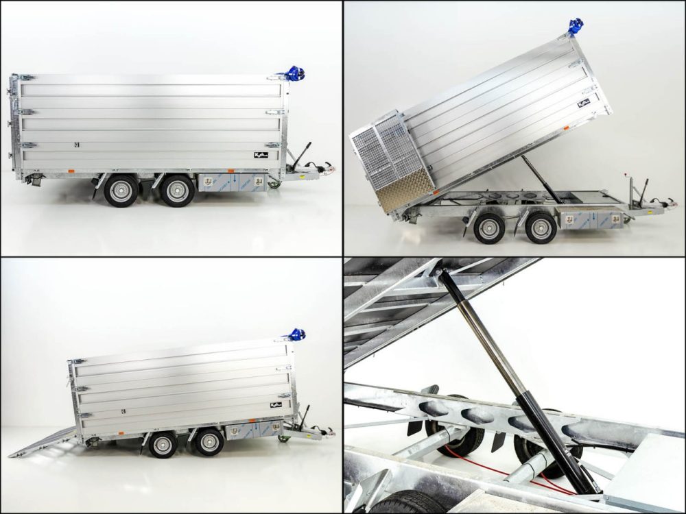 Twintrailer Multi-Heckkipper TT35-40 3,5t|192x402x140cm|Tandem-Neu – Bild 8