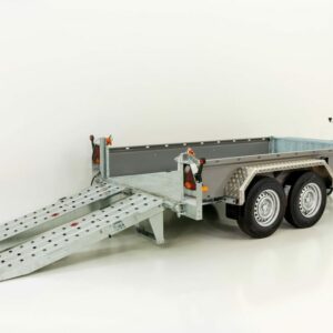 Vezeko Baumaschinenanhänger BA 175x360cm 3,5t|SB|Schwenk-Rampen|grau-Neu