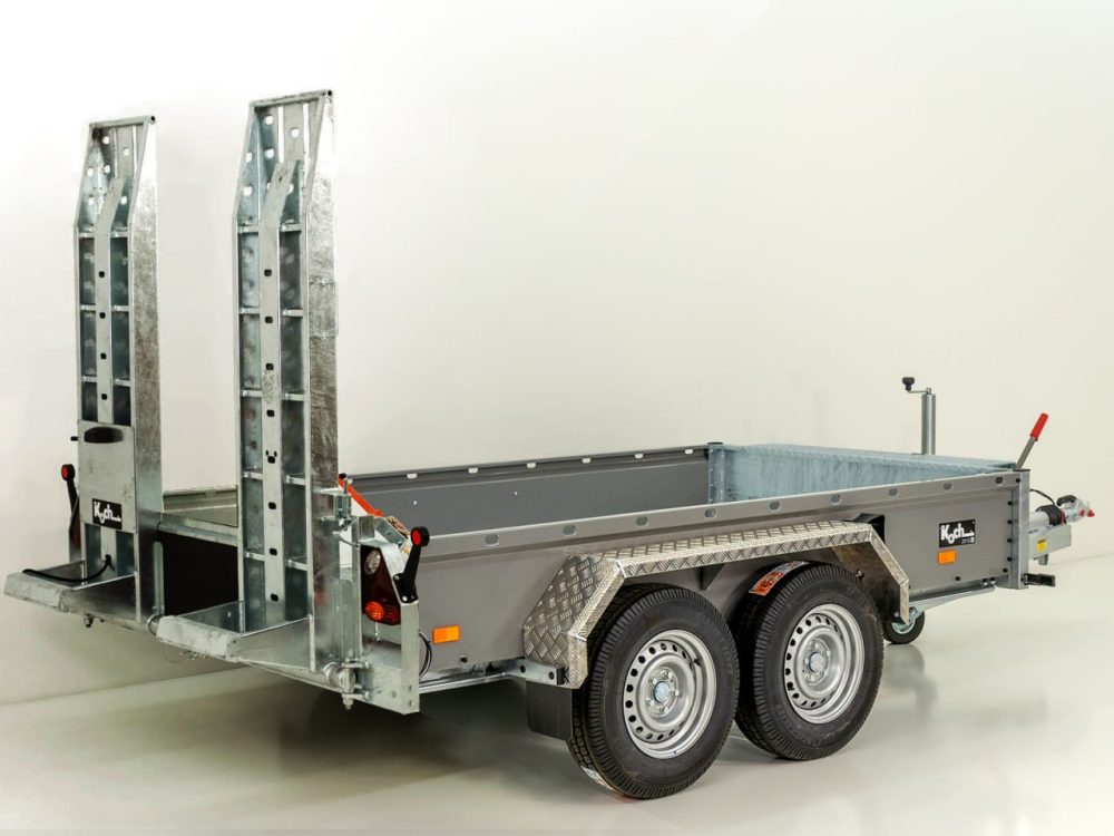 Vezeko Baumaschinenanhänger BA 155x360cm 3,5t|SB|Schwenk-Rampen|grau-Neu – Bild 3