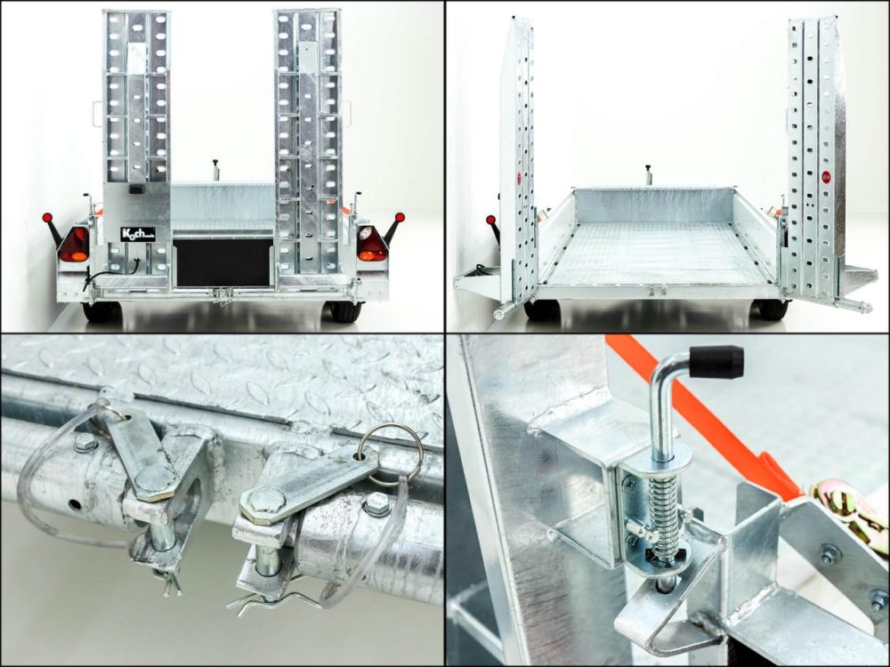 Vezeko Baumaschinenanhänger BA 155x360cm 3,5t|SB|Schwenk-Rampen|grau-Neu – Bild 6