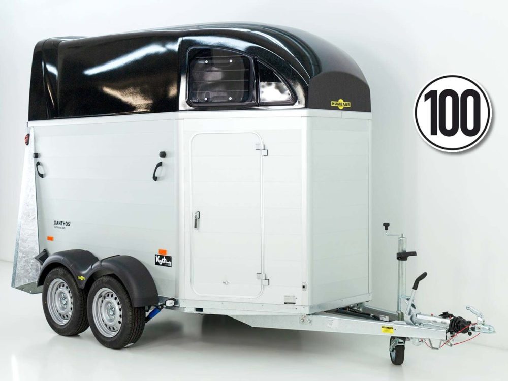 Humbaur Pferdeanhänger XANTHOS 2400|schwarz|Heckklappen/Türen Kombi-Neu
