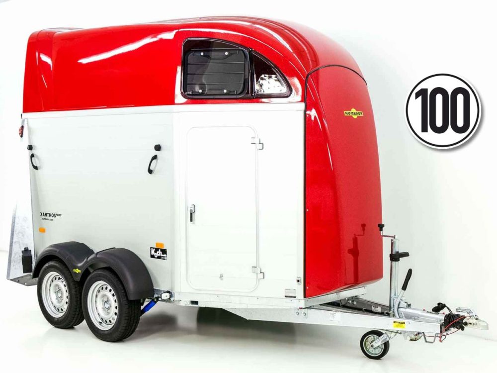 Humbaur Pferdeanhänger XANTHOS AERO 2400|rot|Sattelkammer-Neu