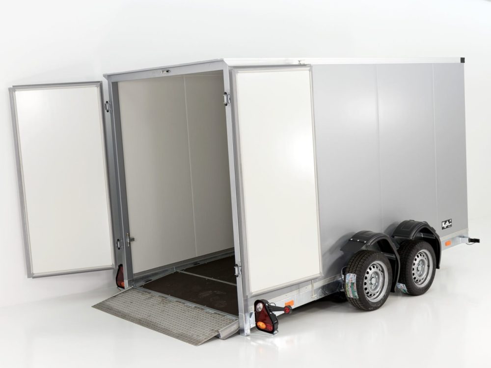 Vezeko Koffer-Absenkanhänger 157x344cm Höhe:210cm 2,7t|schwarz-Neu – Bild 2