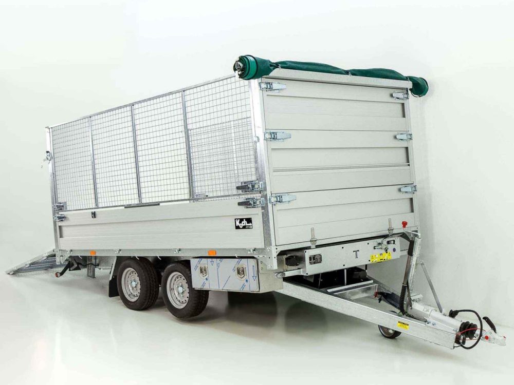 Twintrailer Multi-Heckkipper TT35-35 3,5t|192x352x140cm|Netz|Tandem-Neu – Bild 2
