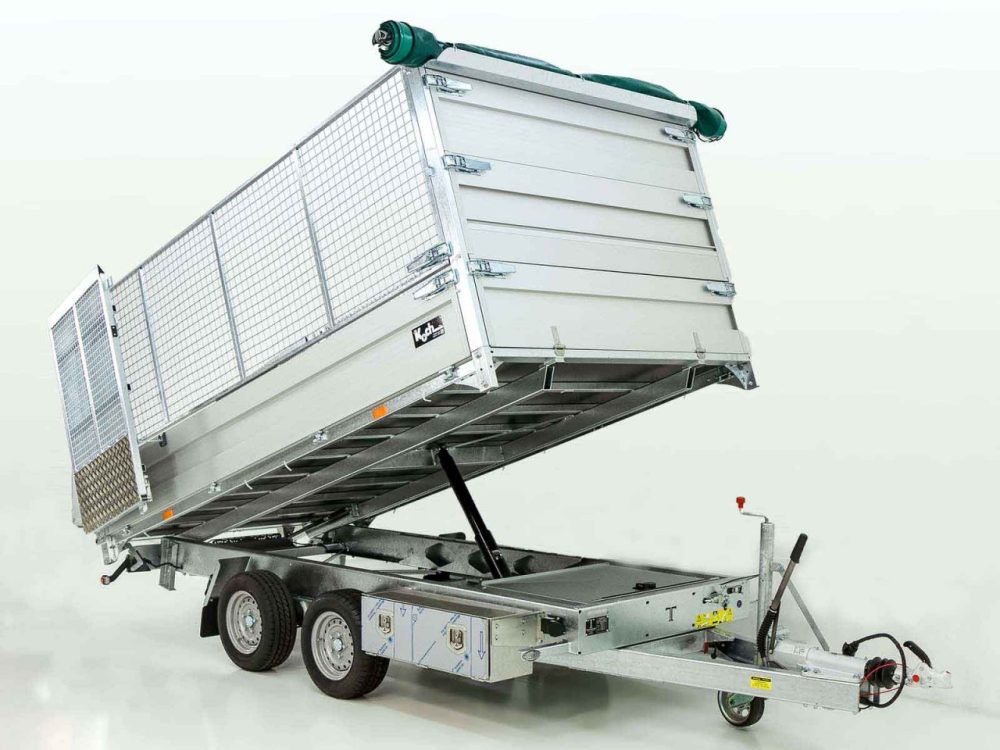 Twintrailer Multi-Heckkipper TT35-35 3,5t|192x352x140cm|Netz|Tandem-Neu – Bild 3