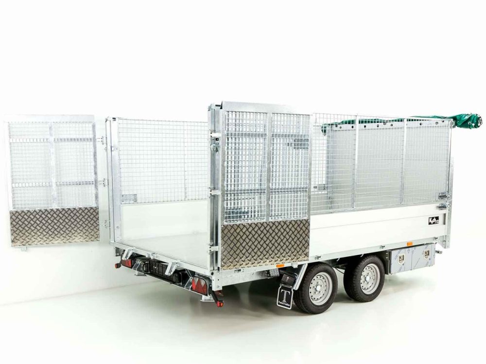 Twintrailer Multi-Heckkipper TT35-35 3,5t|192x352x140cm|Netz|Tandem-Neu – Bild 4