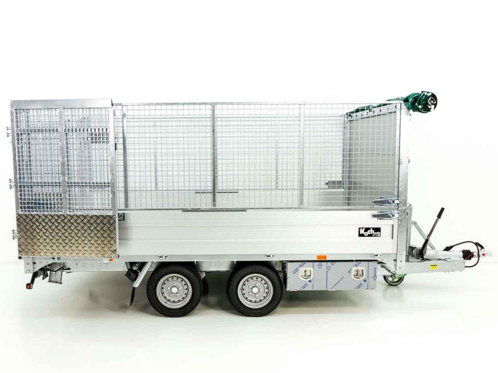Twintrailer Multi-Heckkipper TT35-35 3,5t|192x352x140cm|Netz|Tandem-Neu – Bild 5