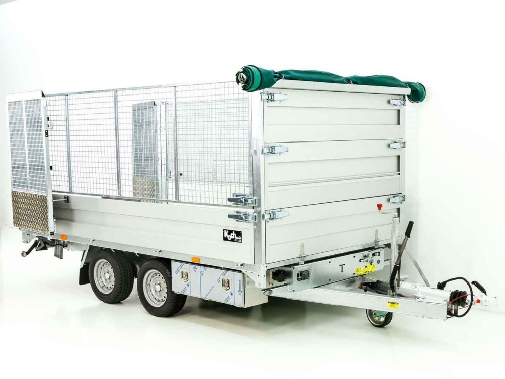 Twintrailer Multi-Heckkipper TT35-35 3,5t|192x352x140cm|Netz|Tandem-Neu – Bild 6