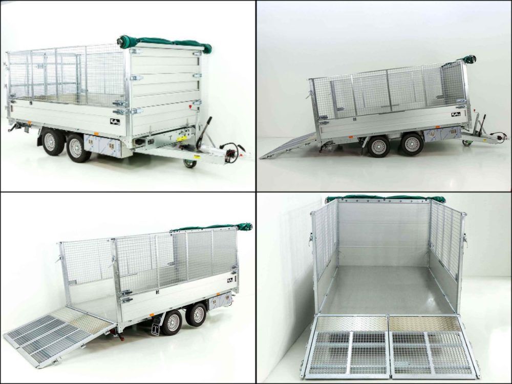 Twintrailer Multi-Heckkipper TT35-35 3,5t|192x352x140cm|Netz|Tandem-Neu – Bild 9