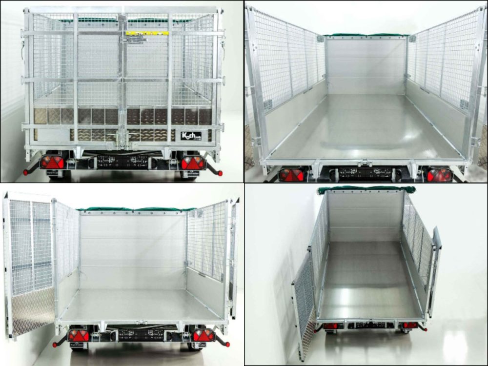 Twintrailer Multi-Heckkipper TT35-35 3,5t|192x352x140cm|Netz|Tandem-Neu – Bild 10