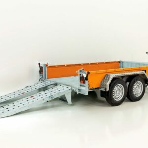 Vezeko Baumaschinenanhänger BA 155x302cm 3,5t|SB|Schwenk-Rampen|orange-Neu