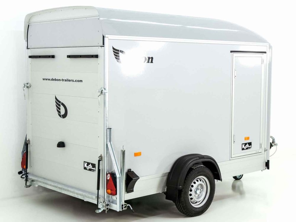 Debon Kofferanhänger C300 148x295cm H:190cm 1,3t| Polybug|Tür|grau-Neu – Bild 4