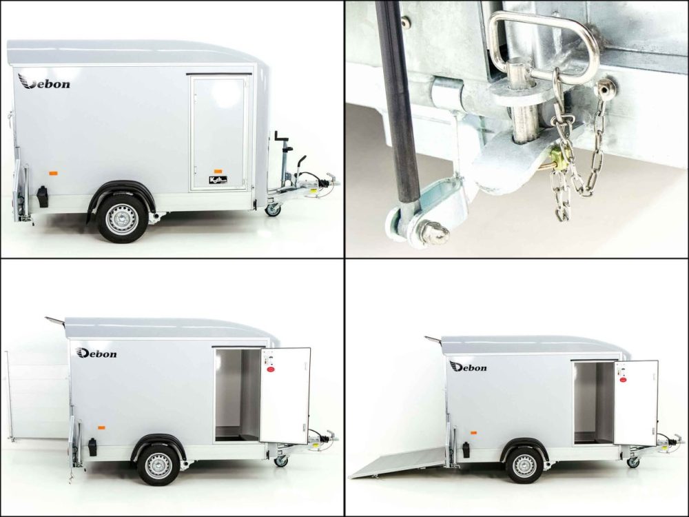 Debon Kofferanhänger C300 148x295cm H:190cm 1,3t| Polybug|Tür|grau-Neu – Bild 10