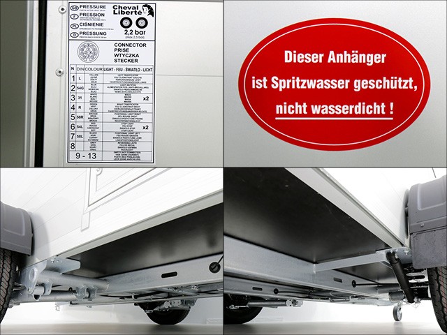 Debon Kofferanhänger Cargo 148x295cm H:190cm 1,3t|Alu, Polybug|Tür|blau-Neu – Bild 16