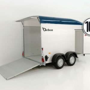 Debon Kofferanhänger Cargo 163x300cm H:200cm 2,0t|Alu|Polybug|Tür|blau-Neu