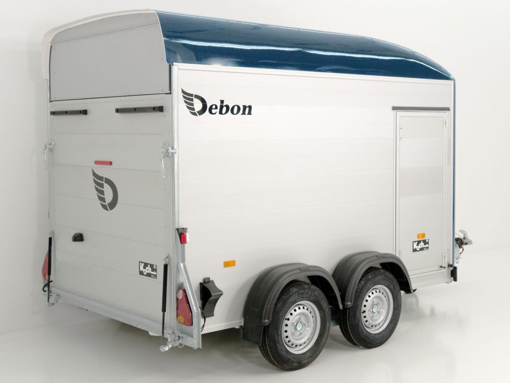 Debon Kofferanhänger Cargo 163x300cm H:200cm 2,0t|Alu|Polybug|Tür|blau-Neu – Bild 4