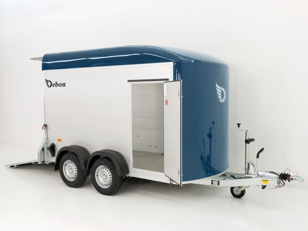 Debon Kofferanhänger Cargo 163x300cm H:200cm 2,0t|Alu|Polybug|Tür|blau-Neu – Bild 5