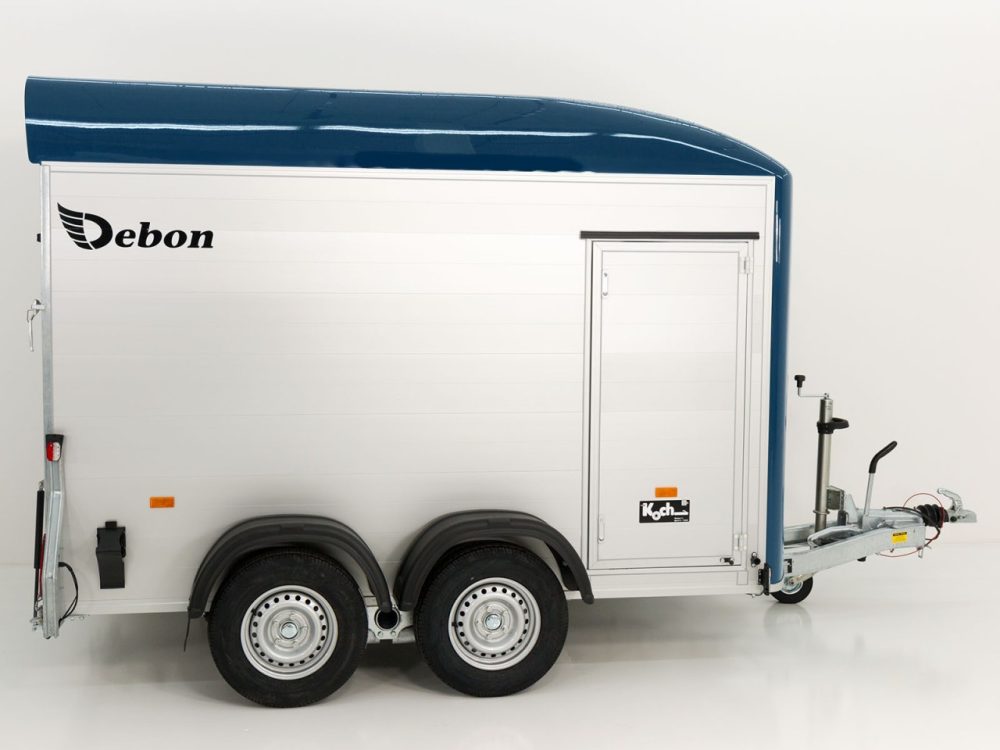 Debon Kofferanhänger Cargo 163x300cm H:200cm 2,0t|Alu|Polybug|Tür|blau-Neu – Bild 7