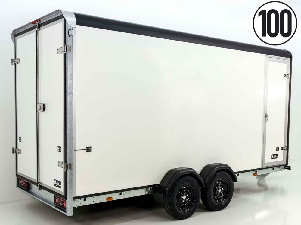 Henra Kofferanhänger Boxvan black 183x465cm H:220 2,7t|Türe-Neu