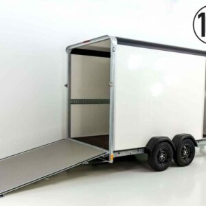 Henra Kofferanhänger Boxvan black 183x465cm H:190 2,7t|Rampe Türe-Neu