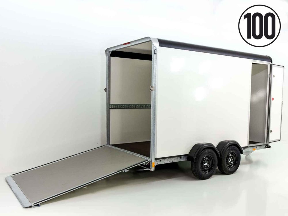 Henra Kofferanhänger Boxvan black 183x465cm H:190 2,7t|Rampe Türe-Neu