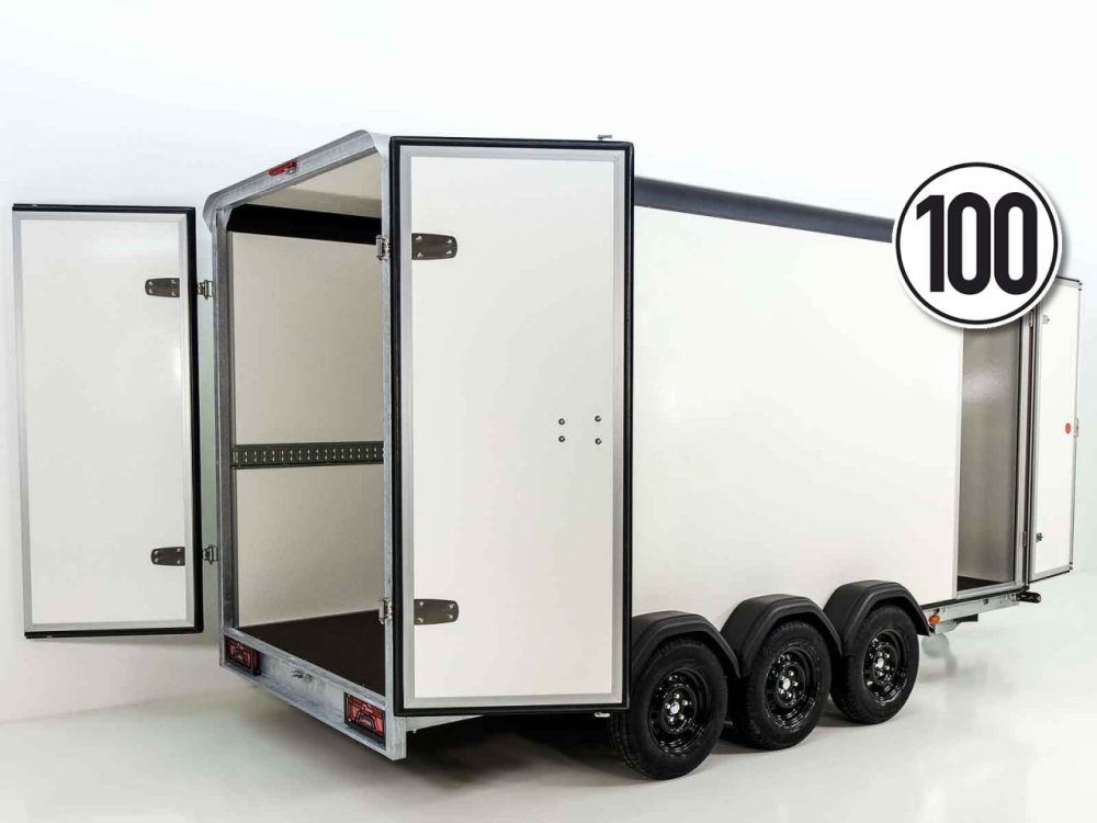 Henra Kofferanhänger Boxvan black 183x465cm H:220 3,5t |Tridem|Türe-Neu