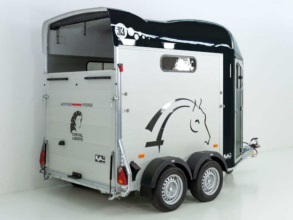 Cheval Liberte Pferdeanhänger GOLD 3|Premium Pullman 2|Sattelkammer|schwarz-Neu – Bild 3