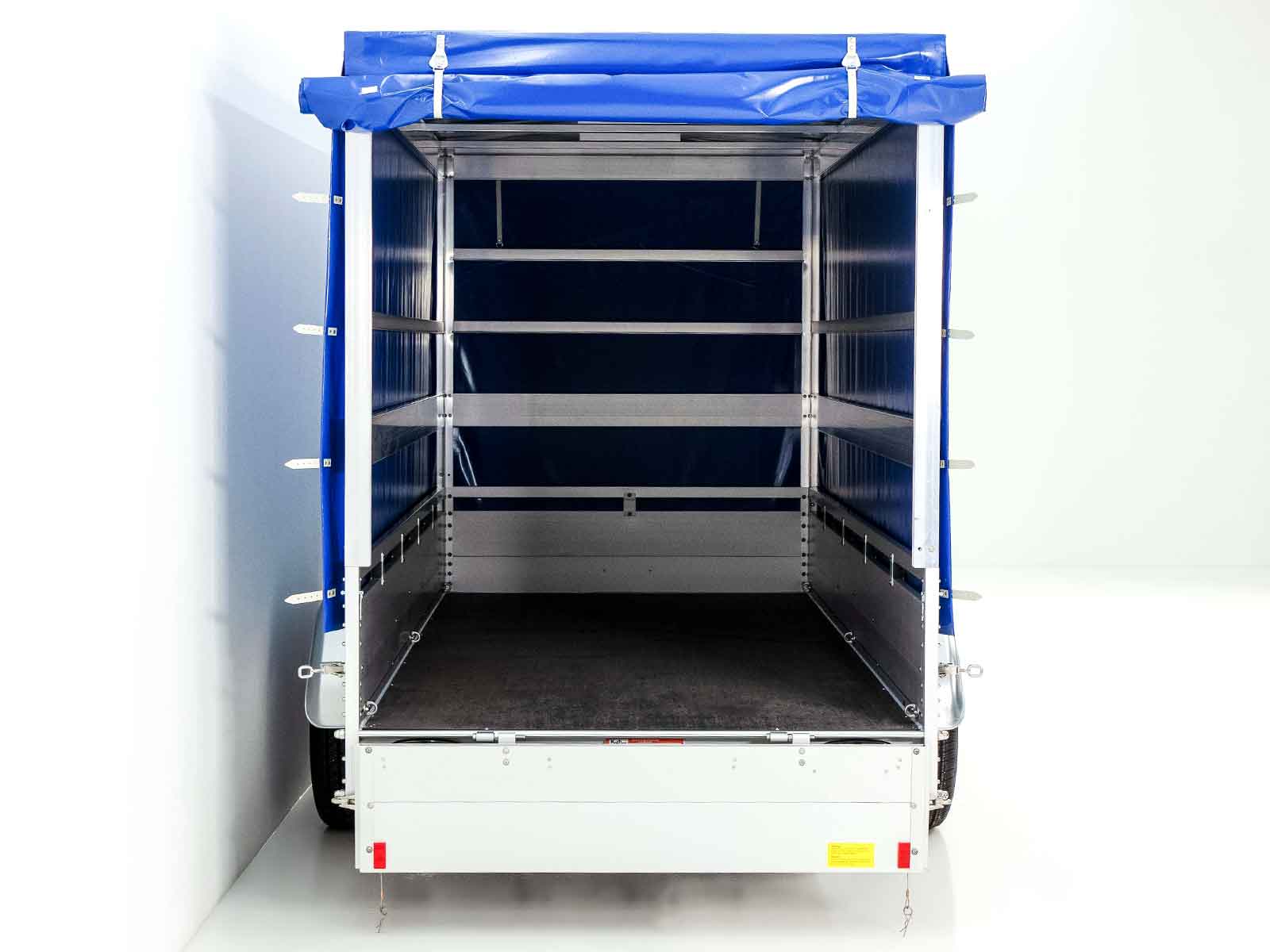 Anhänger Koch mit Plane 150x350cm 2600kg|Typ 8.26|Hochplane 180cm Blau-Neu – Bild 5