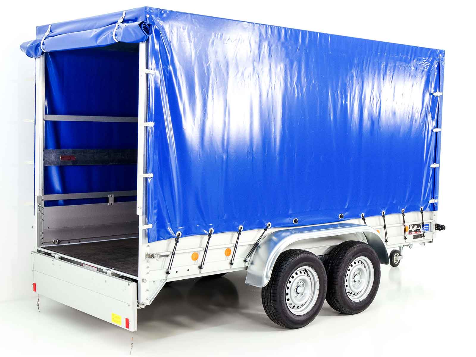 Anhänger Koch mit Plane 150x350cm 2600kg|Typ 8.26|Hochplane 180cm Blau-Neu – Bild 6