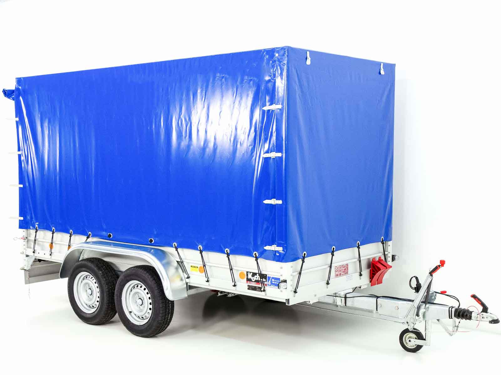 Anhänger Koch mit Plane 150x350cm 2600kg|Typ 8.26|Hochplane 180cm Blau-Neu – Bild 8