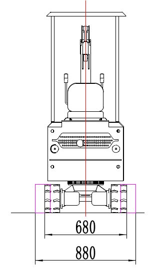 HZC Power Minibagger SBKB765K – Benzin, 866 kg, mit Dach, schmale Ausführung-Neu – Bild 8